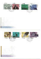 Norway Norge 1997 350th Anniversary Of Norwegian Post (III): Highlights Of Norwegian Post-war History. 1249 - 1256  FDC - Lettres & Documents