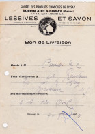Bon De Livraison Illustré Ets Guérin & Cie à Dissay (86) - Lessives & Savons - 7 Août 1950 - Pour Bressuire (79) - Droguerie & Parfumerie