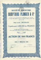 - Titre De 1927 - Société Anonyme Comptoirs Plonger & Cie  - - Industrie