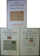 VENTES SINAIS 1994  3 Catalogues De Vente - Auktionskataloge