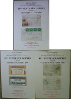 VENTES SINAIS 1998  3 Catalogues De Vente - Auktionskataloge