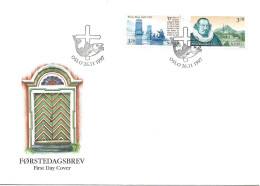 Norway Norge 1997 350th Birthday Of Poet Petter Dass,  Rowboat, Sailboats, Poem   1267 - 1268  FDC - Covers & Documents