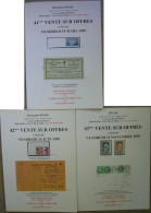 VENTES SINAIS 1999  3 Catalogues De Vente - Auktionskataloge