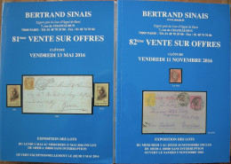 VENTES SINAIS 2016  2 Catalogues De Vente - Cataloghi Di Case D'aste