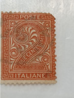 1863 Effigie Di Vittorio Emanuele II, Valore Da 2 Centesimi Nella Tiratura Di Londra Stampata Dalla Tipografia De La Rue - Usati