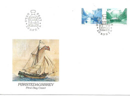 Norway Norge 1998 NORDEN: Seafaring,  Mail And Passenger Steamers "Hornelen",  “Kommandøren” Catamaran  1280-1281  FDC - Covers & Documents