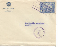 REF11 / Honduras Advertising Cover Rotary Club Tegucigalpa Oct/8/1934 - Rotary Club