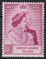 Solomon Islands 1949 Sc 83  MH* Toning Spot On Gum - Salomonen (...-1978)