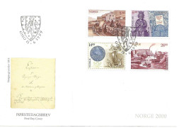 Norway Norge 1999 Turn Of The Millennium (I): Historical Review MI 1313 - 1316 FDC - Covers & Documents