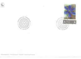 Norway Norge 2008 My Stamp From Foil Sheetlet,  Three-lobed Liverwort (Hepatica Nobilis) Mi  1678 FDC - Brieven En Documenten