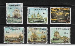 PANAMA 1968 PAINTING OF SAILING SHIPS ART PAINTING SET OF 6 MINT LH - Panama