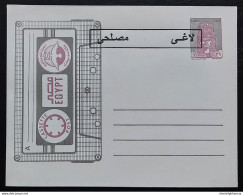 Egypt  Stationary Envelope  Cassette Post  3.5  Pound Gray  Unused - Covers & Documents