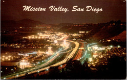 California San Diego Mission Valley At Night 1970 - San Diego