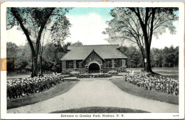 New Hampshire Nashua Entrance To Greeley Park 1941 Curteich - Nashua