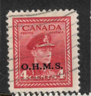 CANADA 1949 4c Carmine-Lake OHMS SG O165 U ZZ78 - Aufdrucksausgaben