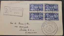 O) 1939 NEWFOUNDLAND, GEORGE VI AND QUEEN EIZABETH, VISIT, ST JOHNS NFLD, CIRCULATED TO ENGLAND - Sonstige & Ohne Zuordnung