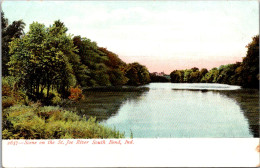 Indiana South Bend Scene On The St Joe River - South Bend