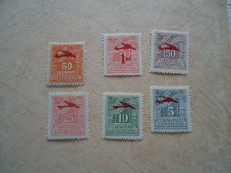 GREECE     ΜΝΗ   6  STAMPS POSTAGE DUE  OVERPRINT  AIRPLANES - Oblitérés