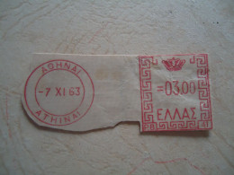 GREECE MACHINE POSTMARK   ΑΘΗΝΑΙ  1963  0.3.00  ΠΒ 41 - Marcofilie - EMA (Printer)