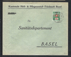 SUISSE 1928: LSC De Bâle (BS) Intra Muros, Affr. Avec TP De Franchise De 10c No 509 - Portofreiheit