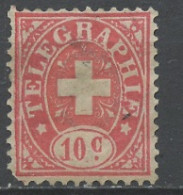 Suisse - Switzerland - Schweiz Télégraphe 1868-81 Y&T N°TT2A - Michel N°TM2 Nsg - 10c Croix Blanche - Télégraphe
