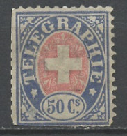 Suisse - Switzerland - Schweiz Télégraphe 1868-81 Y&T N°TT4A - Michel N°TM4 Nsg - 50c Croix Blanche - Télégraphe