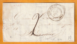 1839 - Lettre Pliée Avec Correspondance De Libourne, Grand Cachet Vers Bordeaux, Petit Cachet En Arrivée - 1801-1848: Précurseurs XIX