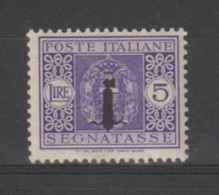 R.S..:1944  SEGNATASSE  SOPRST.  -  £. 5  VIOLETTO  N. -  SASS. 70 - Impuestos