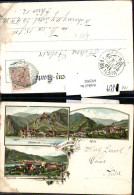 692902 Tolle Lithographie Gruss Aus Der Wachau Rossatz Dürnstein Spitz 1899 - Wachau