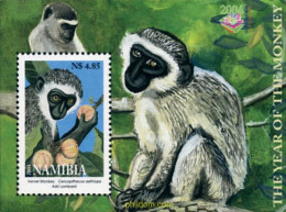 154585 MNH NAMIBIA 2004 HONG KONG 2004. EXPOSICION FILATELICA INTERNACIONAL - Scimpanzé