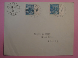 BQ3 ALGERIE  BELLE LETTRE  MILLESIME  1928  ALGER + AFF. PLAISANT+ + - Lettres & Documents