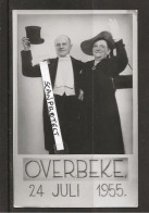 OVERBEKE-WETTEREN-24 JULI 1955-SPECIALE-FOTOKAART-OUDER KOPPEL-GOUDEN BRUILOFT-?-TONEELVOORSTELLING-?-ZIE DE 2 SCANS! - Wetteren