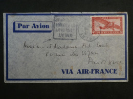 BQ3 INDOCHINE BELLE LETTRE 1939 DALAT  A PARIS  FRANCE  + AFF. INTERESSANT+ + - Covers & Documents