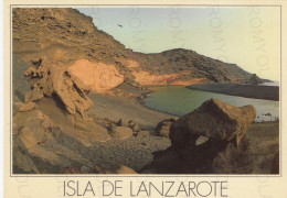 CARTOLINA  ISLA DE LANZAROTE,ISOLE CANARIAS,SPAGNA-LAGO VERDE-MERAVILLOSO CONTRASTE ENTRE LAS ROCAS-VIAGGIATA 1981 - Lanzarote