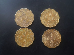 Vintage !  Hong Kong Lot Of 4 Pcs. -1979 & 1980 QE II , 20 Cents Coin (#145J) - Hong Kong