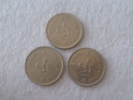 Vintage !  Hong Kong QE II Lot Of 3 Pcs. -1978/1979/1980 , 1 Dollar Coin (#144F) - Hong Kong