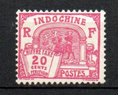 Col33 Colonie Indochine Taxe N° 54 Neuf X MH  Cote : 5,00€ - Postage Due