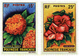 94304 MNH POLINESIA FRANCESA 1962 FLORES - Neufs