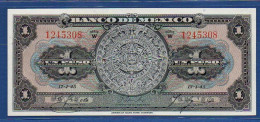 MEXICO - P. 38c – 1 Peso 1945 AUNC, S/n W 1245308 - Mexique
