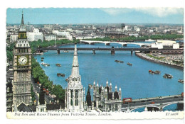 BR3864 London Big Ben And River Thames From Victoria Tower Viaggiata 1970 Verso Roma - River Thames