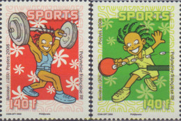 220111 MNH POLINESIA FRANCESA 2008 DEPORTES - Gewichtheben