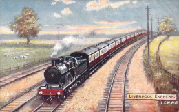 TRAIN - LIVERPOOL EXPRESS - L Et NWR - Illustration - Cartes Postales Anciennes - Trenes