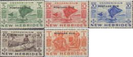 584752 MNH NUEVAS HEBRIDAS 1953 TASAS - Other & Unclassified