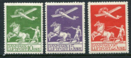 DENMARK 1925 Airmail Set Of 3 MNH / ** .  Michel 143-45 - Nuovi