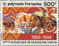 585029 MNH POLINESIA FRANCESA 1994 10 ANIVERSARIO DE LA AUTONONIA INTERNA - Neufs