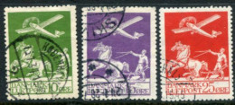 DENMARK 1925 Airmail Set Of 3 Used .  Michel 143-45 - Usado