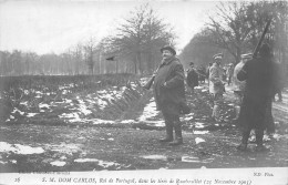 78-RAMBOUILLET- S.M DOM CARLOS- ROI DU PORTUGAL , DANS LES TIRES DE RAMBOUILLET 25 NOVEMBRE 1905 - Rambouillet