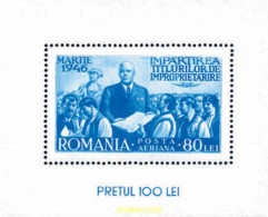 61838 MNH RUMANIA 1946 REFORMA AGRARIA - Autres & Non Classés