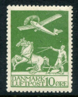 DENMARK 1925 Airmail 10 Øre MNH / ** .  Michel 143 - Nuevos