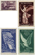 61847 MNH RUMANIA 1947 COMMEMORACION DE LA PAZ - Sonstige & Ohne Zuordnung